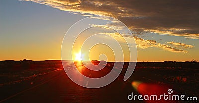 Dramatic sunset sky and beautiful clouds Stock Photo