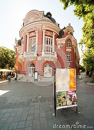 Dramatic theater in Varna in Bulgaria Editorial Stock Photo