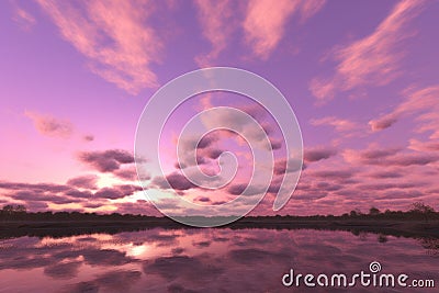 Dramatic vanilla sky for sky replacements with vibrant colors - background stock concepts Stock Photo