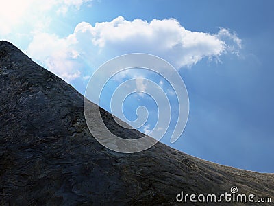 Dramatic view of a rocky hill side Stock Photo