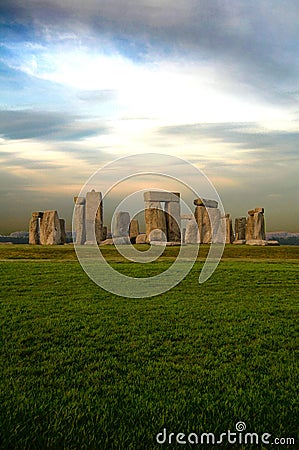Dramatic view of Stonehenge Stock Photo