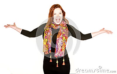 Dramatic Woman Stock Photo