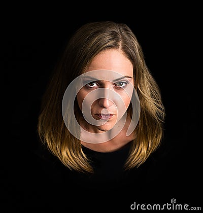 Dramatic woman Stock Photo