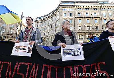 Ukranian peoples manifestation Editorial Stock Photo