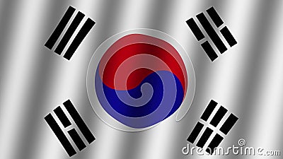 Drapeau de ondulation de la Cor?e du Sud animation longueur Fond illustration libre de droits Drapeau de ondulation de la Cor?e du Sud animation longueur Fond illustration libre de droits