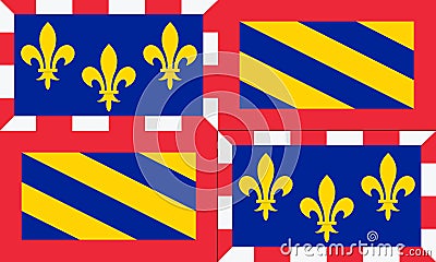 Drapeau et banniere vecteur des regions de France Vector Illustration