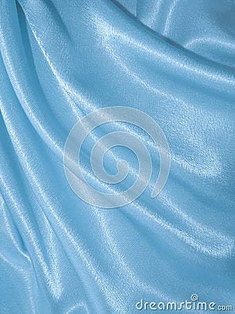 Draped blue silk background Stock Photo