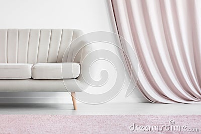 Drapes in cozy living room Stock Photo