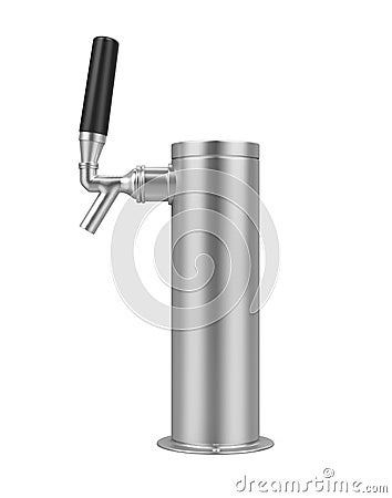 Draught Beer Tap Isolated Stock Photo