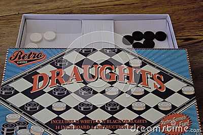 Draughts Checkers Traditional Board Game Editorial Stock Photo