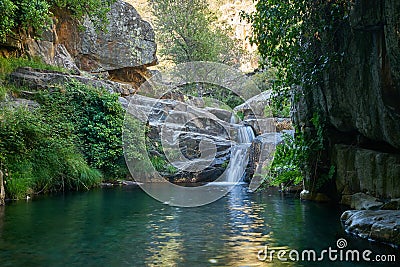 Drave waterfall cascata in Arouca Serra da Freita, Portugal Stock Photo