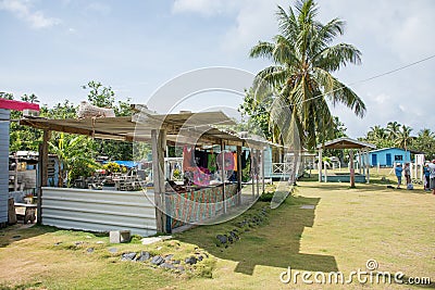 Dravuni Island Market Stall Editorial Stock Photo