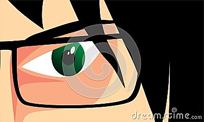 draw anime character faces with focused eyes and attractive colors Cartoon Illustration
