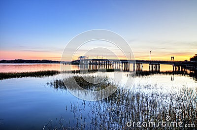 Draw bridge hdr Stock Photo