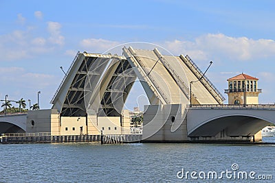Draw Bridge in West Palm Beach Stock Photo
