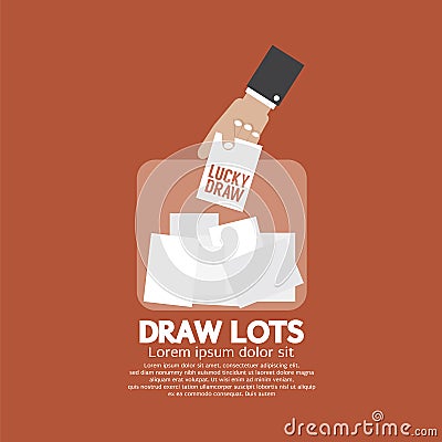 Draw Lots, Risk Taking Concept Vector Illustration