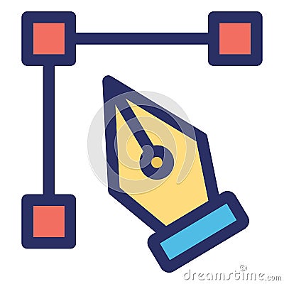 Draw tool, illustrator shape Isolated Vector Icon which can be easily modified or edited Stock Photo