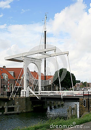 Drawbridge in Enkhuizen Stock Photo