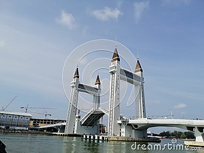 Drawbridge Kuala Terengganu. Stock Photo