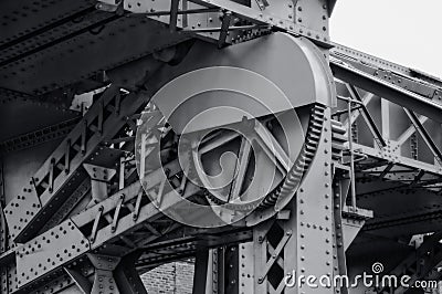 Drawbridge mechanism Stock Photo