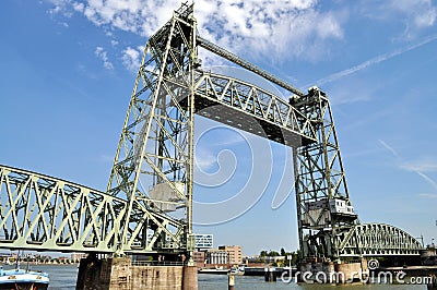 Drawbridge Railway bridge Stock Photo