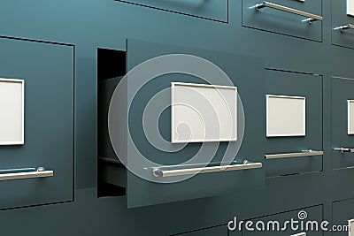 Drawer cabinet Stock Photo