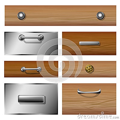 Drawer front set Vector Illustration