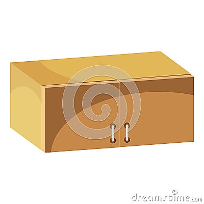 Drawer icon, cartoon style Vector Illustration