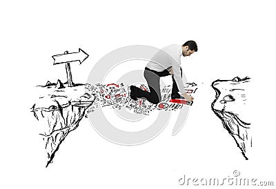 Drawing abstract bridge Stock Photo