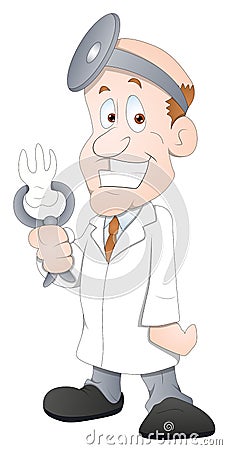 Dentist - Cartoon Character - Vector Illustration Royalty Free Stock