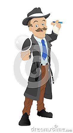 Cartoon Detective Stock Photo