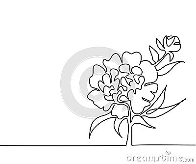 Drawing of beautiful flower Vector Illustration