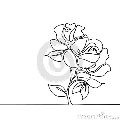 Drawing of beautiful flower Vector Illustration