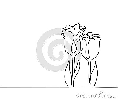 Drawing of beautiful flower Vector Illustration