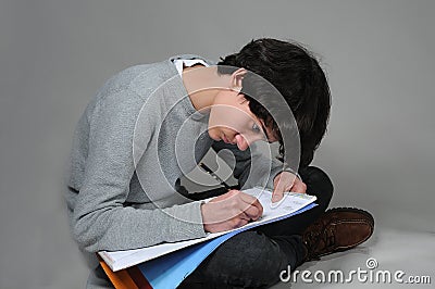 Drawing boy Stock Photo