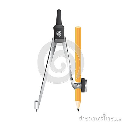 Drawing compass Vector Illustration