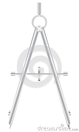 Drawing compass Vector Illustration
