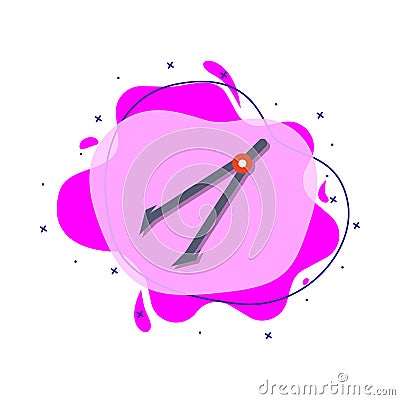 Drawing compasses colored icon. Simple color vector of education icons for ui and ux, website or mobile application Stock Photo