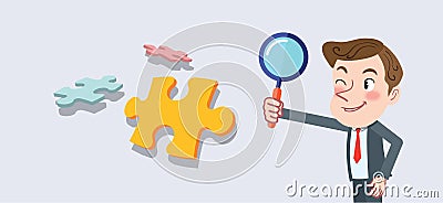 Drawing flat character design business analysis concept Stock Photo