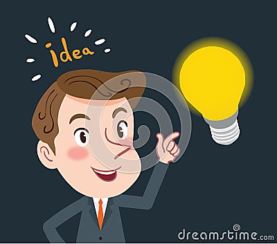 Drawing flat character design business idea concept Stock Photo