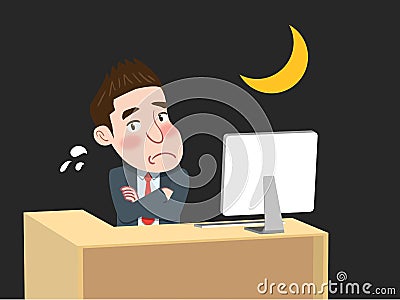 Drawing flat character design Pressure concept Stock Photo