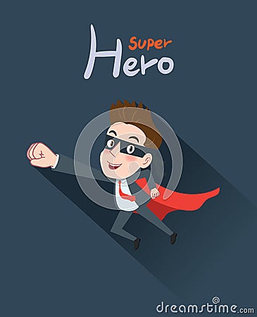 Drawing flat character design super hero concept Stock Photo