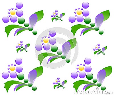 Drawing flowers seamless texture. Vector Illustration