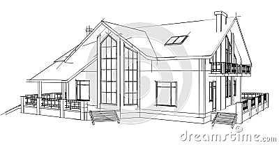 Drawing home Stock Photo