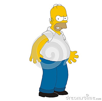 Drawing of Homer Simpsons Vector Illustration