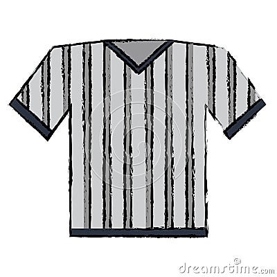 Drawing jersey referee american football Vector Illustration