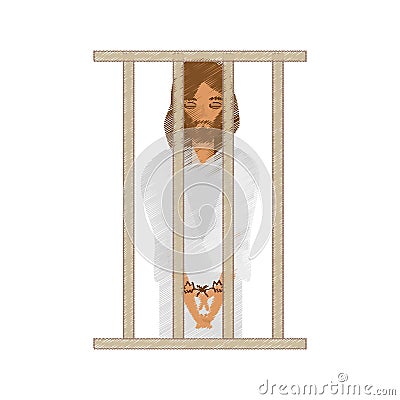 drawing jesus christ sentenced death Cartoon Illustration