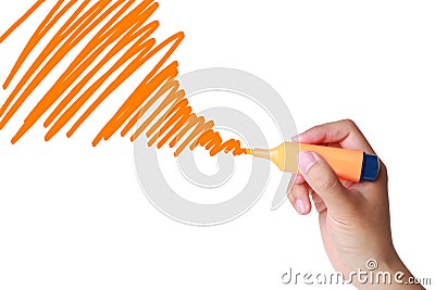 Drawing Line or tornado hurricane concept Stock Photo