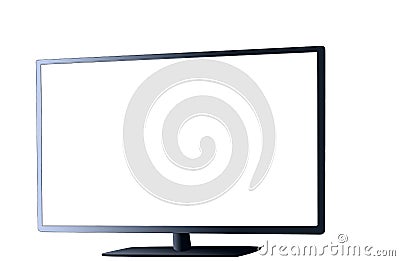 Drawing model LED TV on white background. Stock Photo