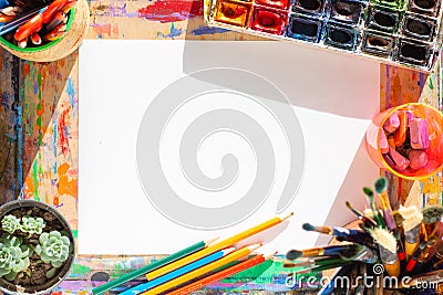 Drawing objects background. Stock Photo